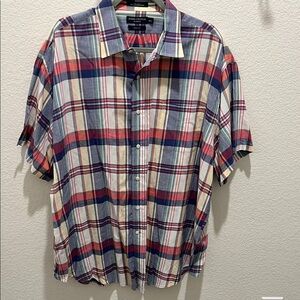 Daniel Cremieux Red and Blue Plaid Casual Shirt